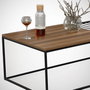 Hanah Home Mesa de Centro Industrial Nogal